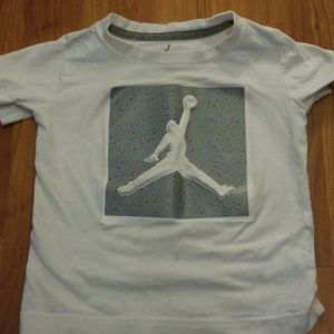 White and Grey Jordan tee
